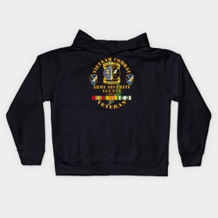 Vietnam Combat Veteran - ASA SSI - DUI  w VN SVC Kids Hoodie